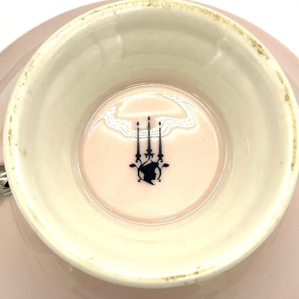 Vintage Colonial Fine China Porcelain Pink & White Cream & Sugar *No Lid